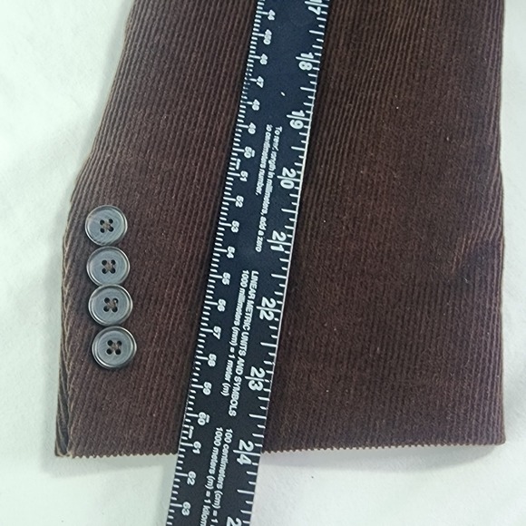 DOCKERS Mens Brown Corduroy Blazer Jacket 44S Neutral‎ Sport Coat 100% Cotton - Picture 11 of 12